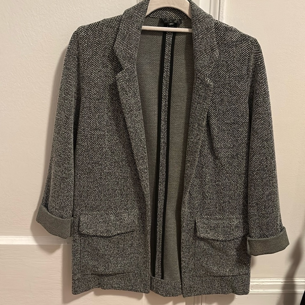 Topshop grey blazer, size 2